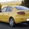 mazda 3 sedan red rear
