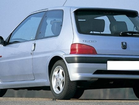 peugeot 106 gti grey rear side 1996 750