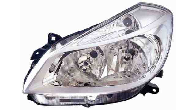 Faro Delantero Derecho RENAULT CLIO III año 2005 a 2009 FONDO CROMO