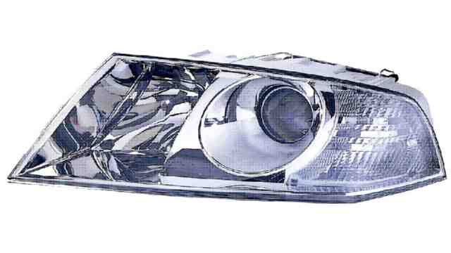 Faro Delantero Derecho SKODA OCTAVIA año 2004 a 2008 OPTICA CON LUPA