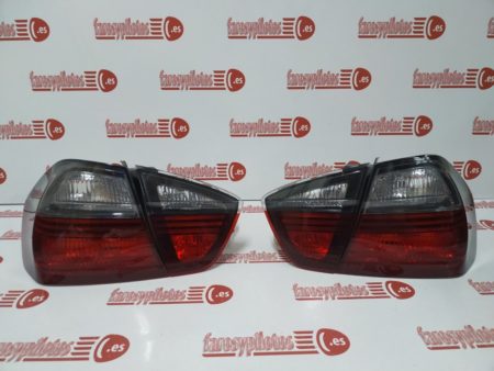Pilotos traseros Bmw Serie 3 E90 Año 2005 a 2008 Bombilla 4 Puertas Tintados Juego completo - Imagen 2