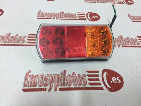 Piloto trasero derecho Universal  LED Ambar Rojo 3 FUNCIONES 12V 24V