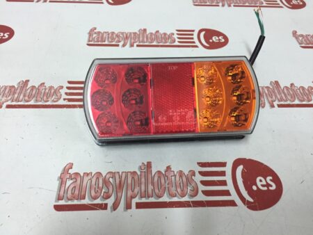 Piloto trasero derecho Universal  LED Ambar Rojo 3 FUNCIONES 12V 24V - Imagen 2