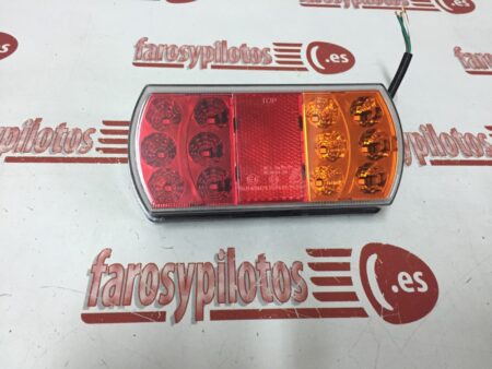 Piloto trasero derecho Universal  LED Ambar Rojo 3 FUNCIONES 12V 24V - Imagen 3