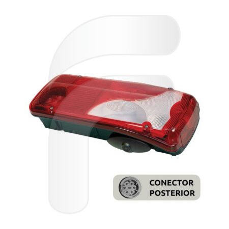 PILOTO TRASERO UNIVERSAL LC8 SCANIA 2013 DERECHO RETROALARMA CONECTOR POSTERIOR AMP 7 PINES