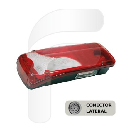 PILOTO TRASERO UNIVERSAL LC8 SCANIA SERIE R P 2007 IZQUIERDO LUNA BLANCA CONECTOR LATERAL AMP 7 PINES