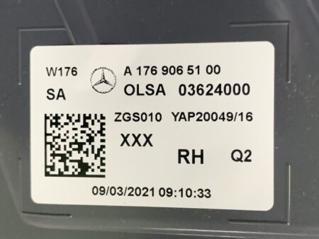 Piloto trasero derecho Mercedes Clase A W176 año 2015 a 2018 LED RESTYLING A1769065100 - Imagen 4
