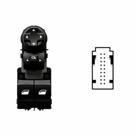 Interruptor elevalunas izquierdo Citroen Berlingo Años 2018 a 2024 Retrovisor eléctrico 2 botones 8 pines - Imagen 2