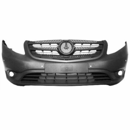 Paragolpes Delantero Mercedes Vito W447 Año 2014 a 2024 CON REJILLA 4 AGUJEROS SENSOR - Imagen 2