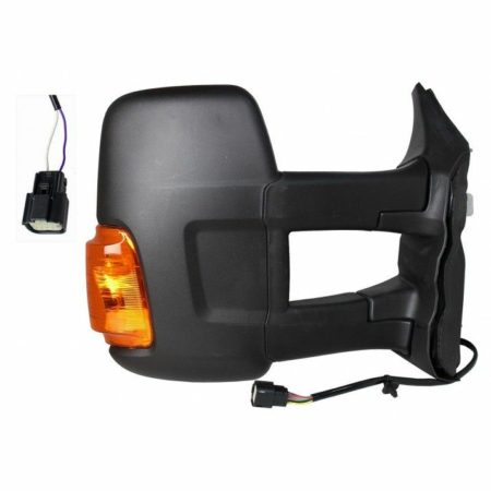Espejo Completo Derecho Ford Transit Año 14 a 24 Brazo Largo Chasis Largo Ambar - Imagen 3