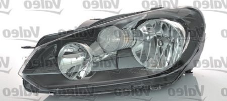 Faro Delantero Izquierdo Volkswagen Golf VI Año 2008 a 2014 Fondo Negro