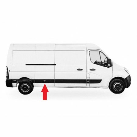 Moldura Lateral Derecho Medio Opel Movano Años 2010 a 2025 Chasis Largo Agujero Piloto - Imagen 2