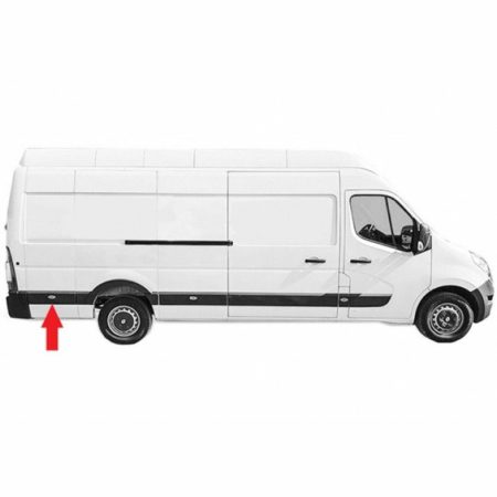 Moldura Lateral Derecho Trasero Opel Movano Años 2010 a 2025 Chasis Medio/Largo Agujero Piloto - Imagen 3