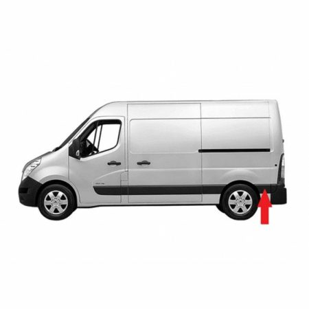 Moldura Lateral Izquierdo Trasero Renault Master Años 2010 a 2025 Sin Agujero Piloto - Imagen 4
