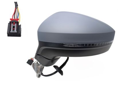 Espejo Retrovisor Completo Izquierdo Electrico Térmico (Para Pintar) Abatible (C/Memoria) (C/Intermitente) (C/Luz Cortesía) Asferico 15 Pines Volkswagen Tiguan (2016->)