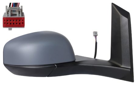 Espejo Retrovisor Completo Derecho Electrico Térmico Asferico Abatible (Para Pintar) 7 Pines Ford Transit Connect (2018.06->)