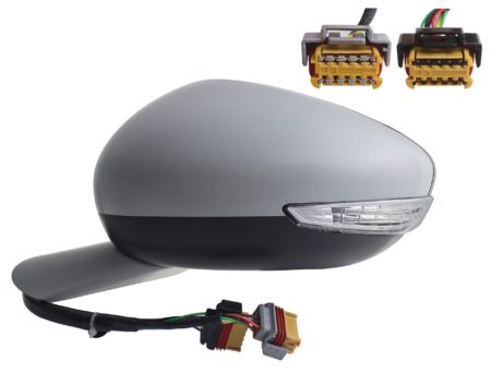 Espejo Retrovisor Completo Izquierdo Electrico Térmico Abatible (C/Memoria) (C/Intermitente) (C/Luz de Cortesía) (C/Angulo Muerto) 8+8 Pines Peugeot 508 (2014.07->)