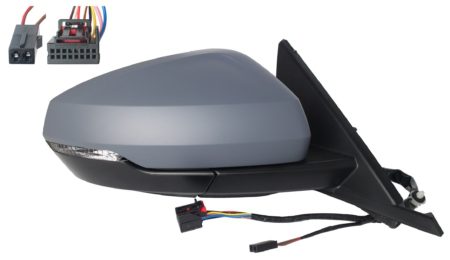 Espejo Retrovisor Completo Derecho Electrico (Para Pintar) Abatible (C/Memoria) Convexo Térmico (C/Intermitente) (C/Angulo Muerto) 12+2 Pines Audi A1 (2018.07->)