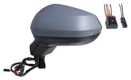 Espejo Retrovisor Completo Izquierdo Electrico (Para Pintar) Térmico Abatible (C/Intermitente) Asferico Angulo/Mor Ant/Enc 10+2 Pines Audi Q3 (2018.07->)