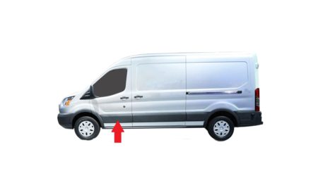 Moldura Puerta Frontal Izquierda Negra (S/Agujero Intermitente) Ford Transit (2019.05->)