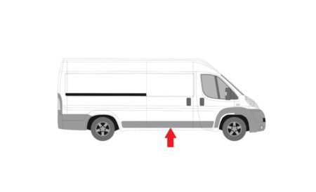 Moldura Panel Lateral Derecha Chasis Medio/Largo Fiat Ducato/Boxer/Jumper (2014.04->) (Central)