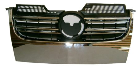 Rejilla Volkswagen Jetta (2005->) (Cromada/Negra) (C/Moldura)