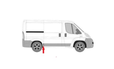 Moldura Lateral Derecha Central/Trasero (S/Agujero Intermitente) Fiat Ducato/Boxer/Jumper (2006.04->) (Ch Corto)
