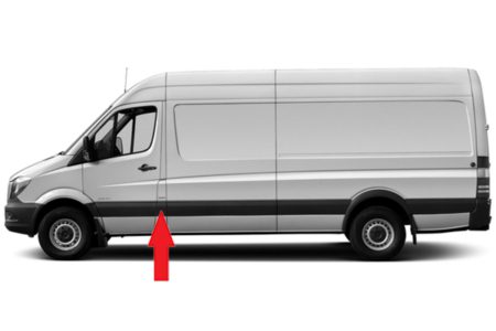 Moldura Lateral Izquierda (S/Agujero Intermitente) Mercedes Sprinter/Crafter (2006->)
