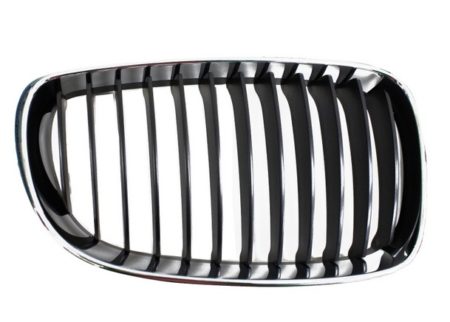 Rejilla Derecha Bmw Serie 1 E81 (2007->) (Negra/Aro Cromado)