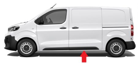 Moldura Panel Trasera Izquierda (Para Pintar) Citroen Spacetourer/Traveler (2016.04->) (Chasis Corto)