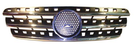 Rejilla Mercedes M W163 (1998->2000) (Negra/Cromada)