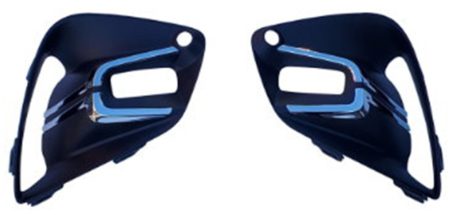 Kit Rejillas Derecha/Izquierda Paragolpes Frontal Con Agujeros Con Moldura Crom Renault Clio V (2019.06->)