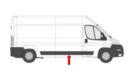 Moldura Panel Lateral Derecha Negrochassis Corto Fiat Ducato/Boxer/Jumper (2014.04->) (Central)