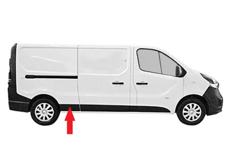 Moldura Panel Lateral Trasera Derecha Renault Trafic/Vivaro/Talento (2014.05->) (Chasis Largo)