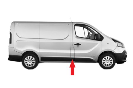 Moldura Lateral Derecha Negro Renault Trafic/Vivaro/Talento (2014.05->)