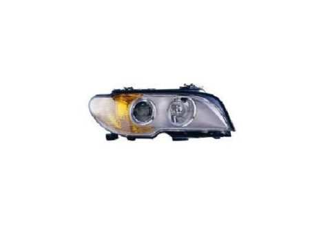Faro Delantero Derecho Electrico ((C/Intermitente) Amarillo) (Interior Cromado) Bmw E46 (2003->) (2P)