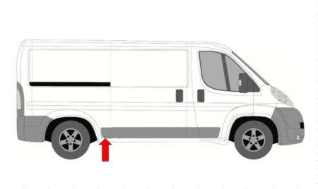 Moldura Lateral Derecha Central/Trasero (S/Agujero Intermitente) Fiat Ducato/Boxer/Jumper (2006.04->) (Ch Medio)