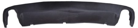 Spoiler Paragolpes Trasero Negro C/2 Agujeros Escape Audi A6 (2004->) (4 Portas)