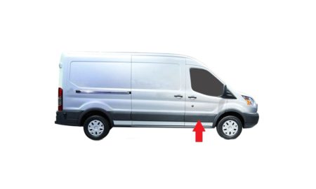 Moldura Puerta Frontal Derecha Negro (S/Agujero Intermitente) Ford Transit (2019.05->)