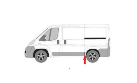 Moldura Lateral Izquierda Central/Trasero (S/Agujero Intermitente) Fiat Ducato/Boxer/Jumper (2006.04->) (Ch Corto)