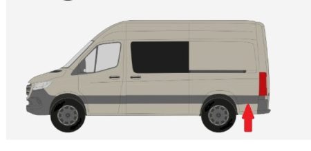 Moldura Izquierda Painel Lateral Traserochassi Corto Mercedes Sprinter (2018.02->) (Trasero Roda)
