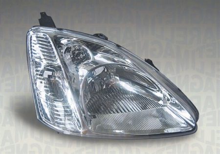 Faro Delantero Derecho Electrico (Aro Cromado) Magneti Marelli Honda Civic (3/5P) (2001->2004) (H4)