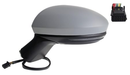 Espejo Retrovisor Completo Izquierdo Electrico (Para Pintar) Térmico Asferico Abatible (C/Intermitente) 10 Pines Renault Clio V (2019.06->)