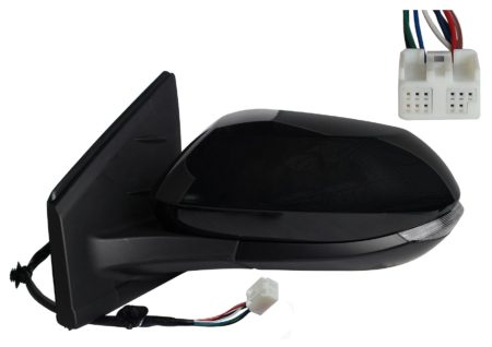 Espejo Retrovisor Completo Derecho Electrico (Para Pintar) Convexo Térmico Abatible (C/Intermitente) 8 Pines Toyota Yaris 5p (2020.02->)