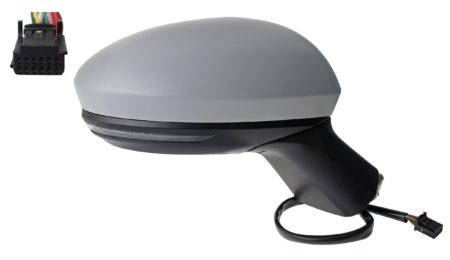 Espejo Retrovisor Completo Derecho Electrico (Para Pintar) Térmico Convexo Abatible (C/Intermitente) (C/Sensor) 12 Pines Renault Clio V (2019.06->)