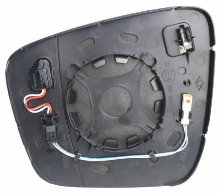 Cristal+Base Espejo Retrovisor Derecho Convexo Térmico (C/Angulo Muerto) 2 Pines Renault Express (2021.06->)