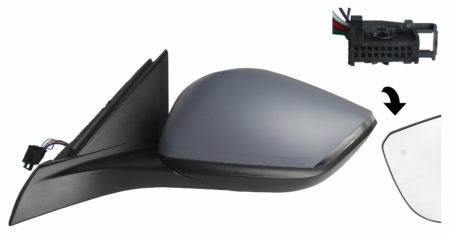 Espejo Retrovisor Completo E Electrico Termico Abatible (C/Intermitente) Convexo (C/Luz de Cortesía) (C/Angulo Muerto) 10 Pines Peugeot 308/Astra (2021.07->)