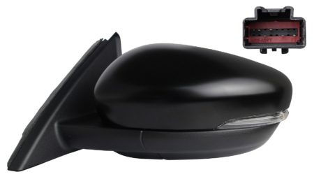 Espejo Retrovisor Completo Izquierdo Electrico Térmico (Para Pintar) Abatible (C/Intermitente) (C/Luz Cortesía) Convexo 9 Pines Ford Kuga (2020.03->)