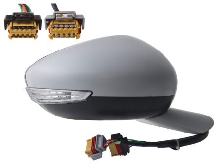 Espejo Retrovisor Completo Derecho Electrico Térmico Abatible (C/Memoria) (C/Intermitente) (C/Luz de Cortesía) (C/Sensor) (C/Angulo Muerto) 10+8 Pines Peugeot 508 (2014.07->)