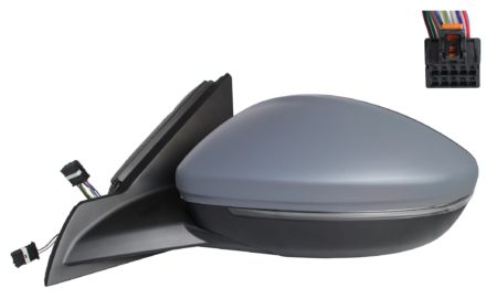Espejo Izquierdo Electrico Térmico Convexo Abatible (C/Intermitente) LED (C/Luz de Cortesía) 10 Pines Peugeot 208/Corsa (2019.11->)